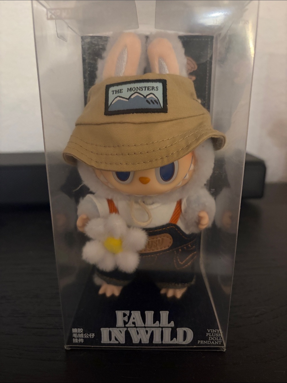 LABUBU Fall In Wild Kids Plush Pendant - Beige Bucket Hat